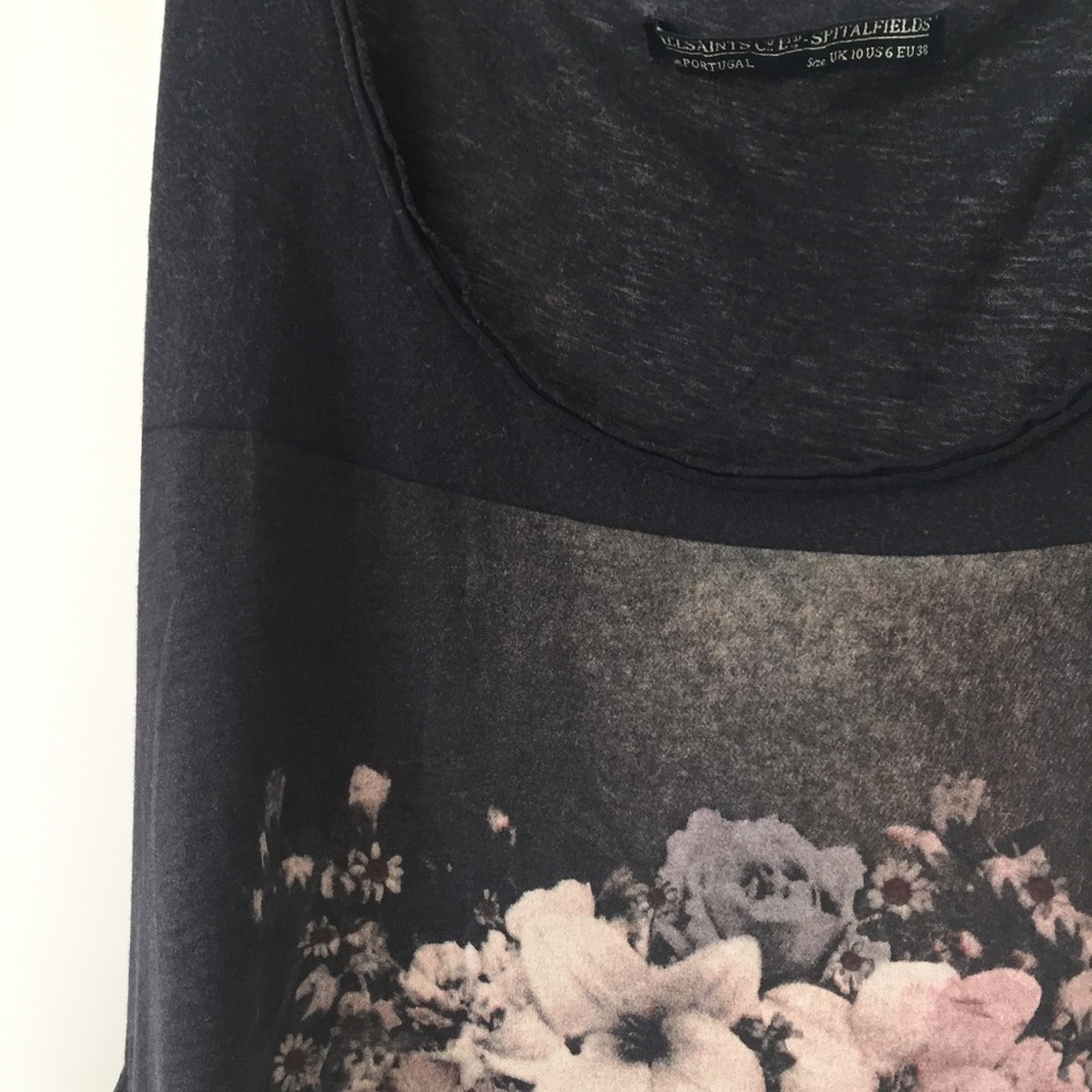 ALL SAINTS oversized floral tank top - Picture 2 of 3